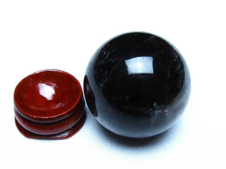 黒水晶 モリオン 丸玉 35mm スフィア 置物 原石 141-7414 【sold out】