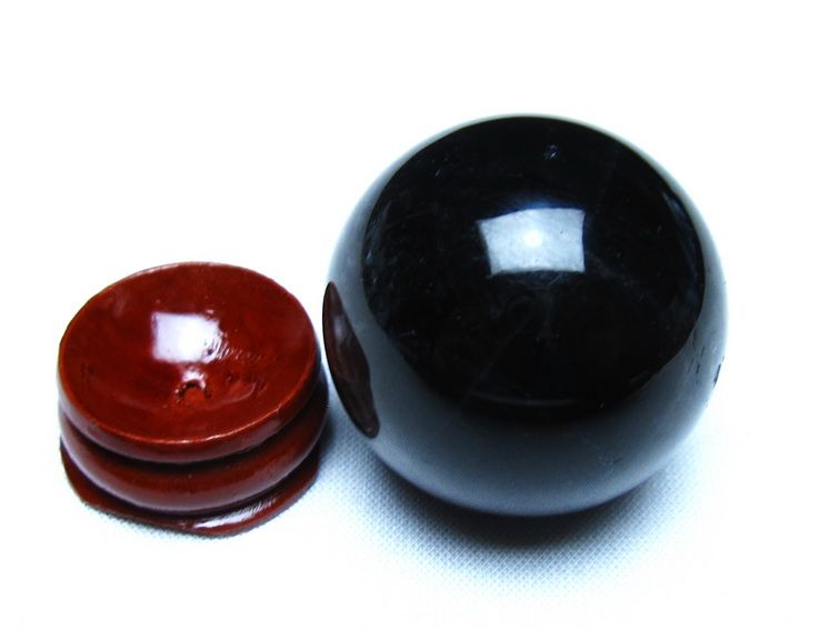 黒水晶 モリオン 丸玉 35mm スフィア 置物 原石 141-7458 【sold out】