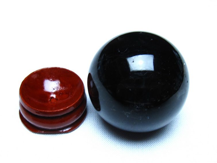 黒水晶 モリオン 丸玉 35mm スフィア 置物 原石 141-7459 【sold out】