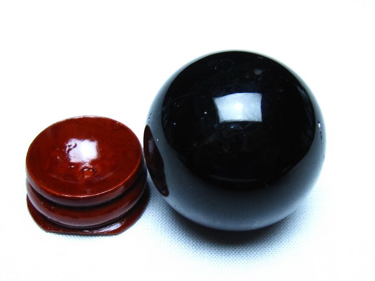 モリオン 丸玉 黒水晶 丸玉 35mm スフィア 置物 原石 141-7472 【sold out】