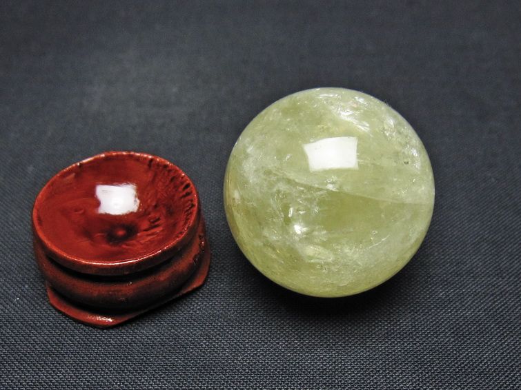 シトリン 丸玉 29mm シトリンクォーツ スフィア 一点物141-7698