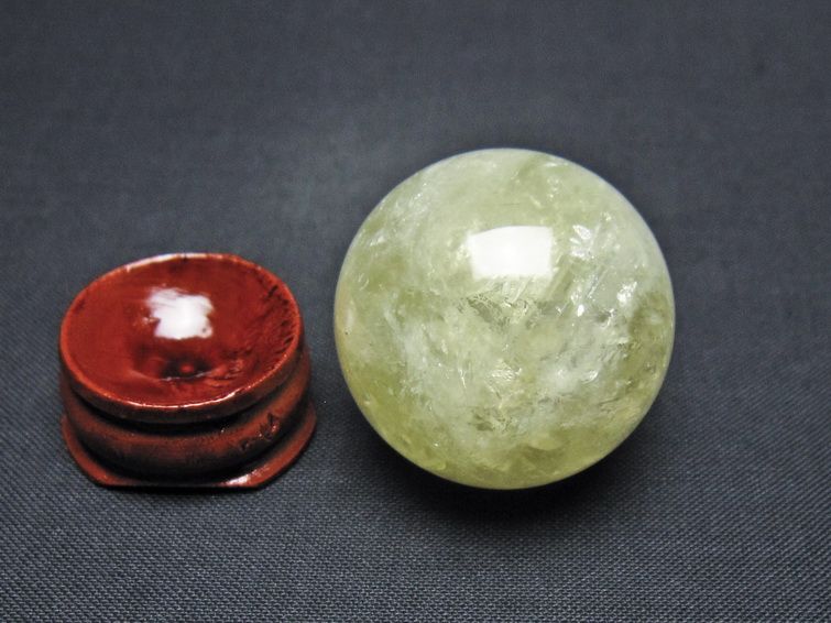 シトリン 丸玉 31mm シトリンクォーツ スフィア 一点物141-7702