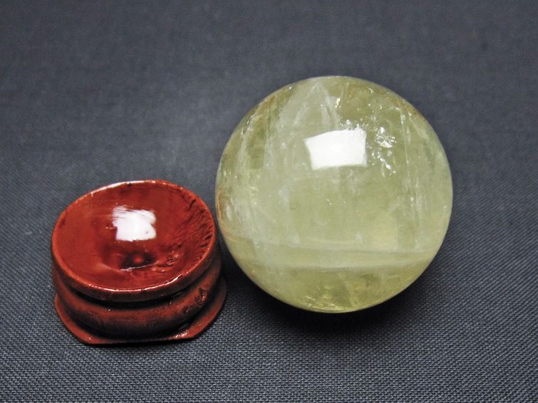 シトリン 丸玉 33mm シトリンクォーツ スフィア 一点物141-7712