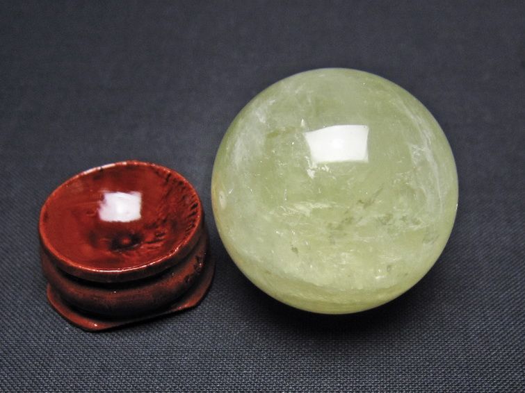 シトリン 丸玉 33mm シトリンクォーツ スフィア 一点物141-7713
