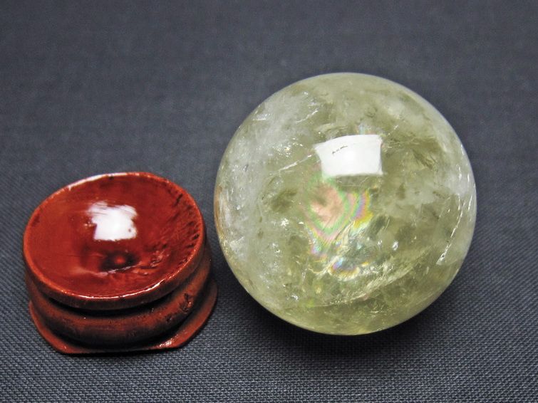 シトリン 丸玉 33mm シトリンクォーツ スフィア 一点物141-7716