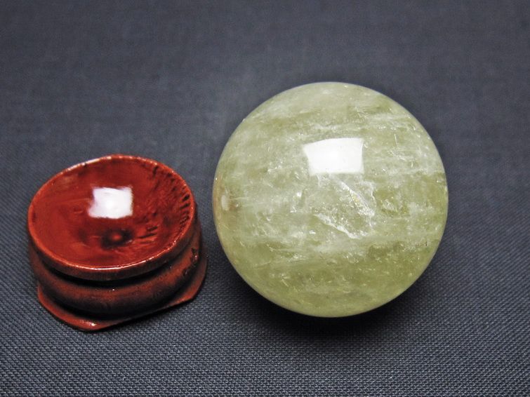 シトリン 丸玉 31mm シトリンクォーツ スフィア 一点物141-7717