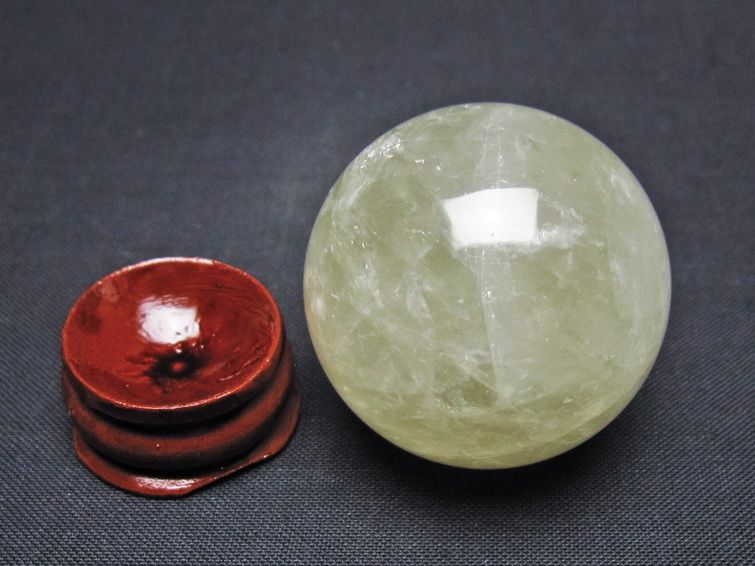 シトリン 丸玉 36mm シトリンクォーツ スフィア 一点物141-7731