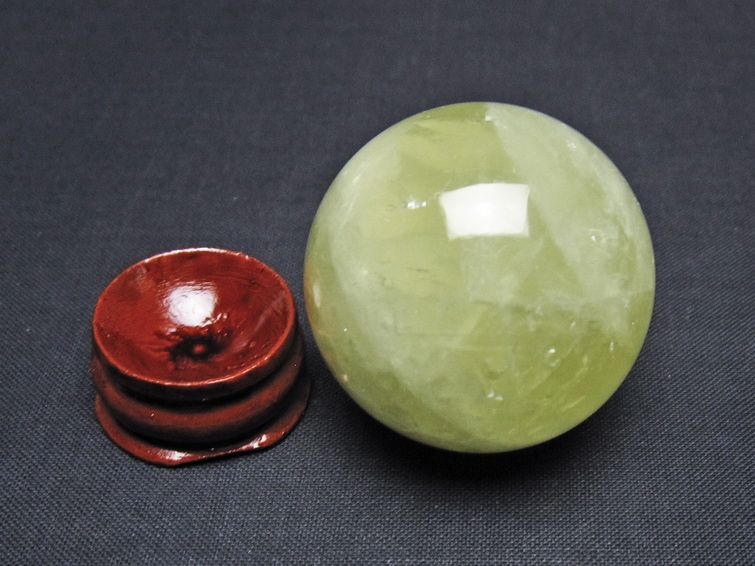 シトリン 丸玉 37mm シトリンクォーツ スフィア 一点物141-7736