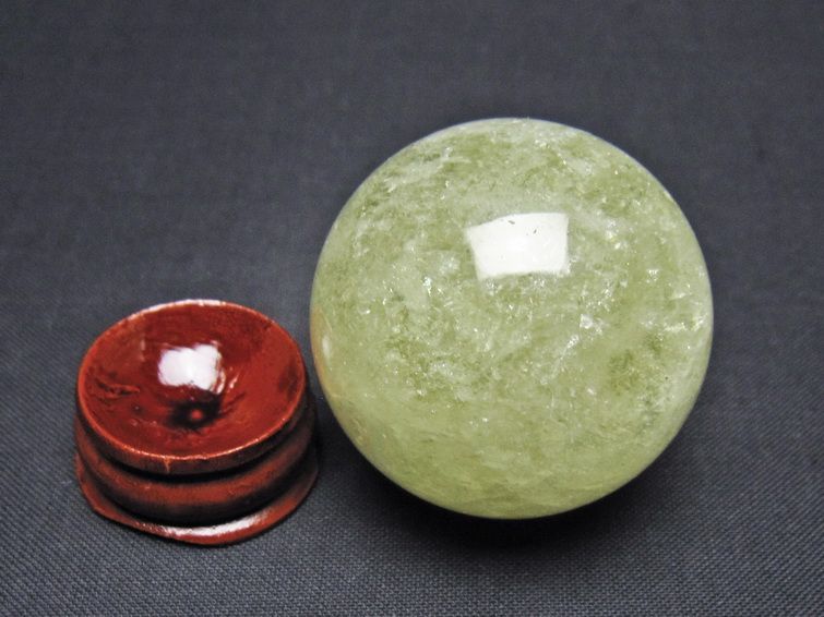 シトリン 丸玉 38mm シトリンクォーツ スフィア 一点物141-7741