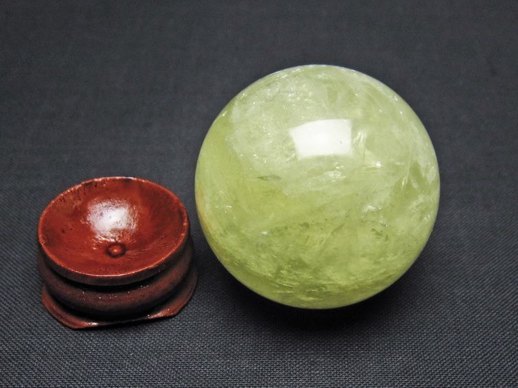 シトリン 丸玉 37mm シトリンクォーツ スフィア 一点物141-7754