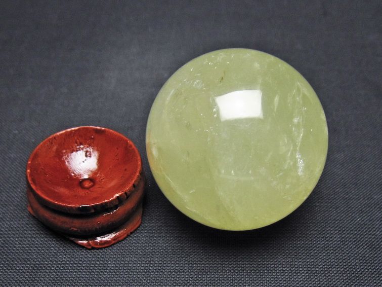 シトリン 丸玉 36mm シトリンクォーツ スフィア 一点物141-7760