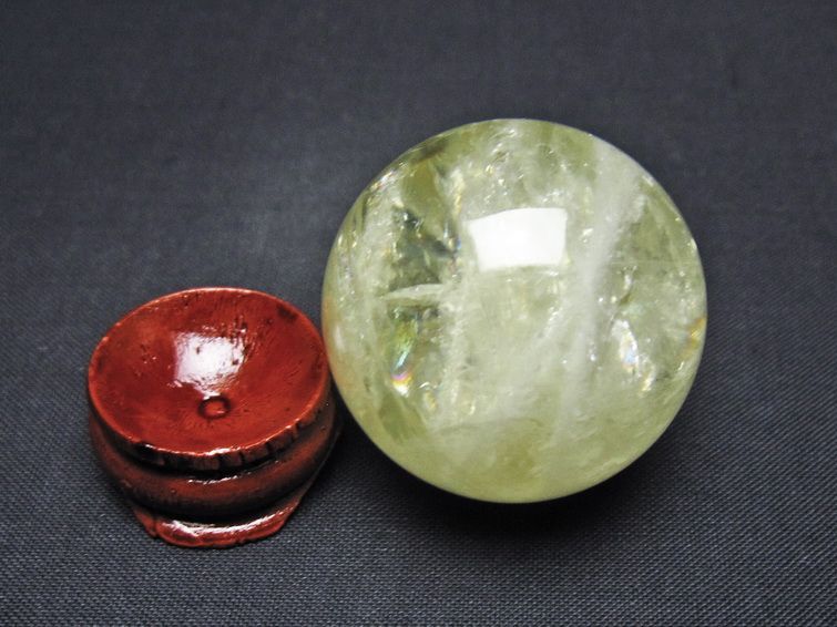 シトリン 丸玉 36mm シトリンクォーツ スフィア 一点物141-7762