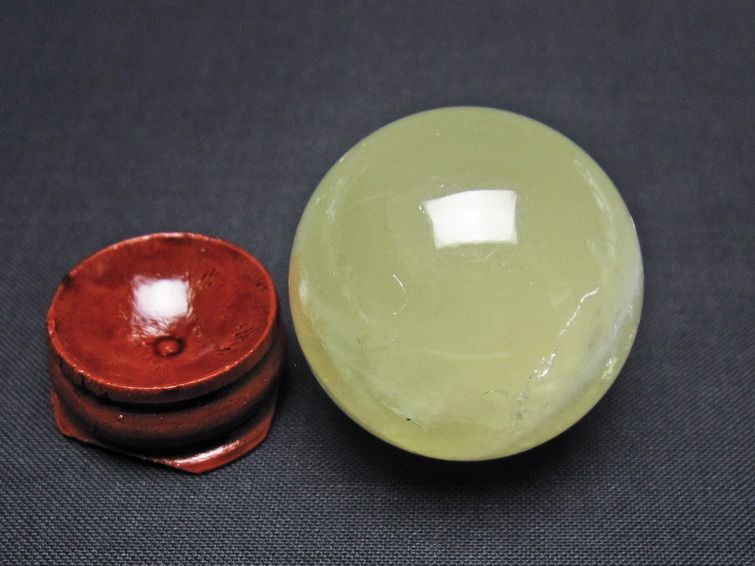 シトリン 丸玉 34mm シトリンクォーツ スフィア 一点物141-7768