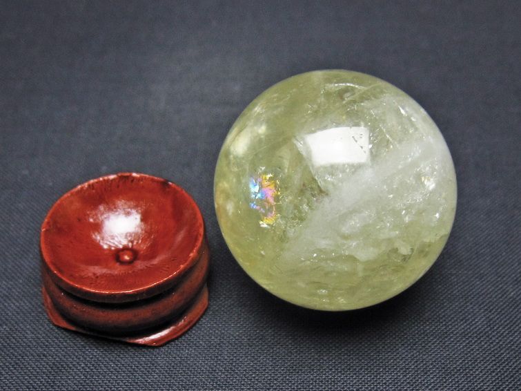 シトリン 丸玉 33mm シトリンクォーツ スフィア 一点物141-7772