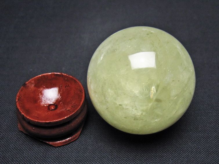 シトリン 丸玉 35mm シトリンクォーツ スフィア 一点物141-7773