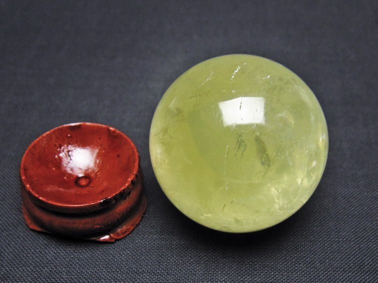 シトリン 丸玉 34mm シトリンクォーツ スフィア 一点物141-7790