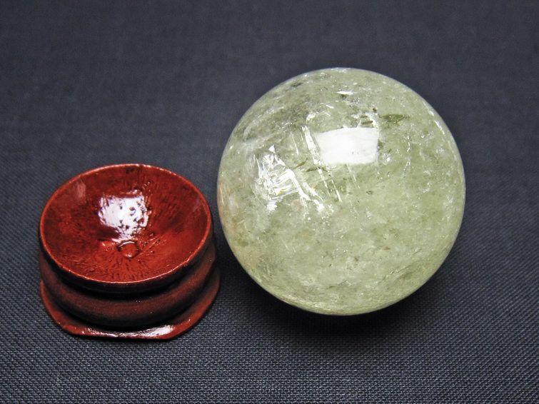 シトリン 丸玉 33mm シトリンクォーツ スフィア 一点物141-7800