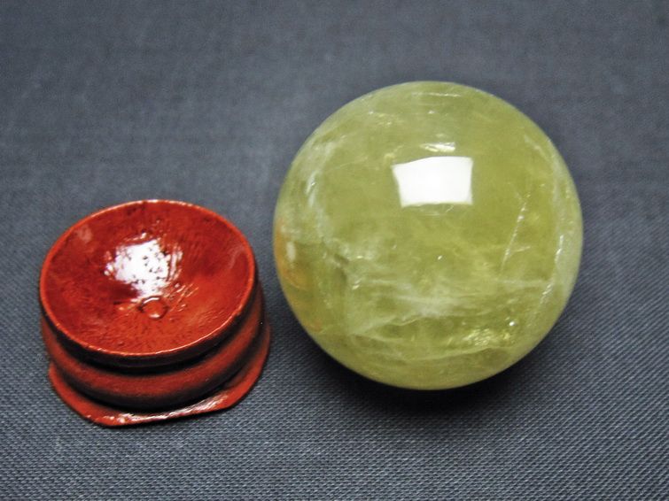 シトリン 丸玉 32mm シトリンクォーツ スフィア 一点物141-7801