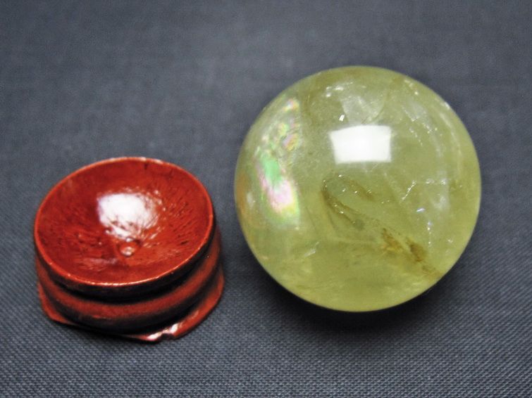 シトリン 丸玉 31mm シトリンクォーツ スフィア 一点物141-7808