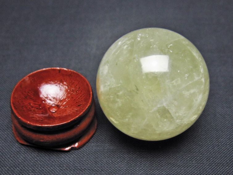 シトリン 丸玉 31mm シトリンクォーツ スフィア 一点物141-7814