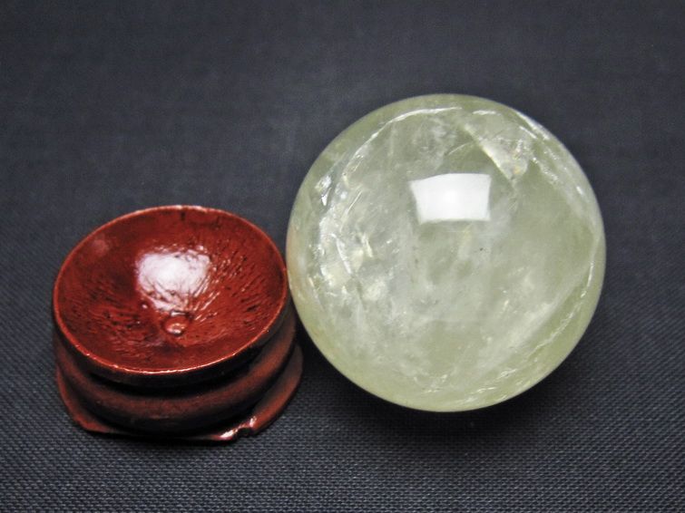 シトリン 丸玉 30mm シトリンクォーツ スフィア 置物 一点物 141-7828