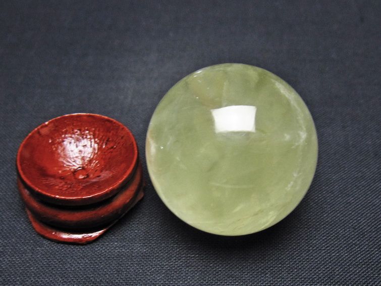 シトリン 丸玉 32mm シトリンクォーツ スフィア 置物 一点物 141-7848