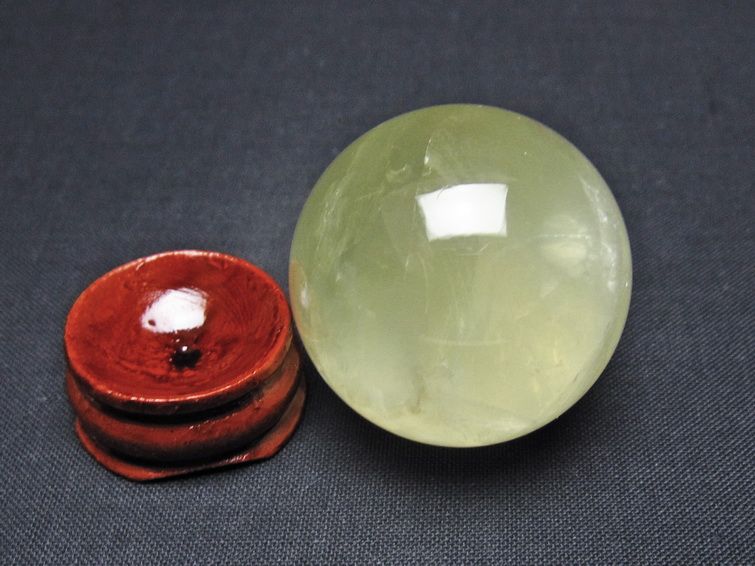 シトリン 丸玉 34mm シトリンクォーツ スフィア 置物 一点物 141-7878