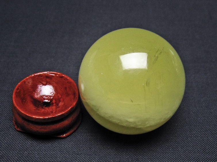 シトリン 丸玉 36mm シトリンクォーツ スフィア 置物 一点物 141-7891