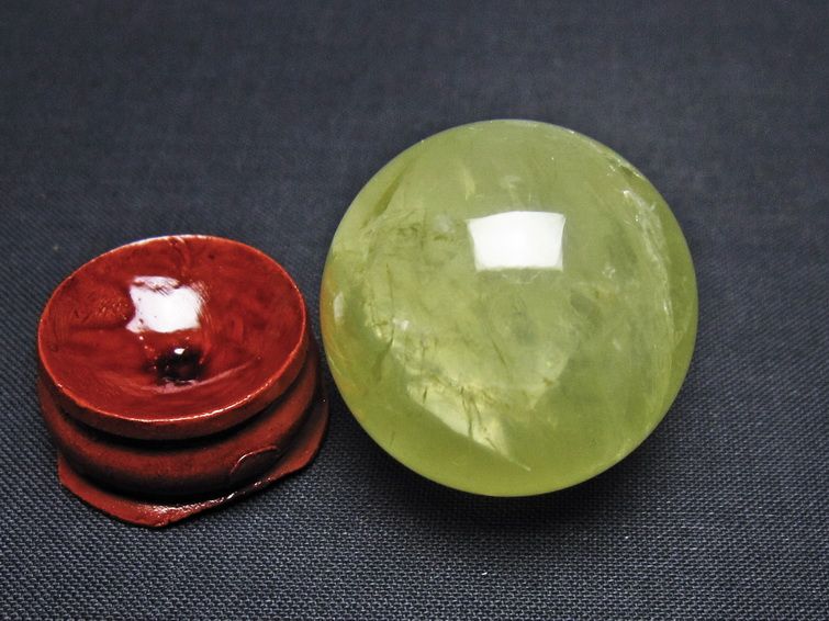シトリン 丸玉 31mm シトリンクォーツ スフィア 置物 一点物 141-7949