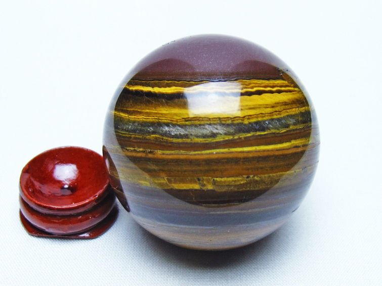 アイアンタイガーアイ 丸玉 50mm タイガーアイ スフィア 置物 一点物 141-7961