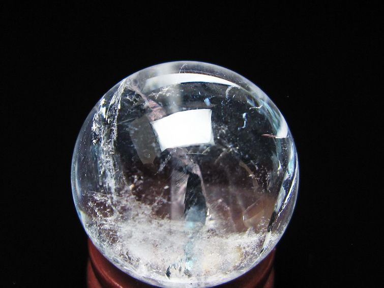 アイリスクォーツ 水晶 丸玉 虹入り 25mm スフィア 水晶玉 置物 原石 一点物 141-8489