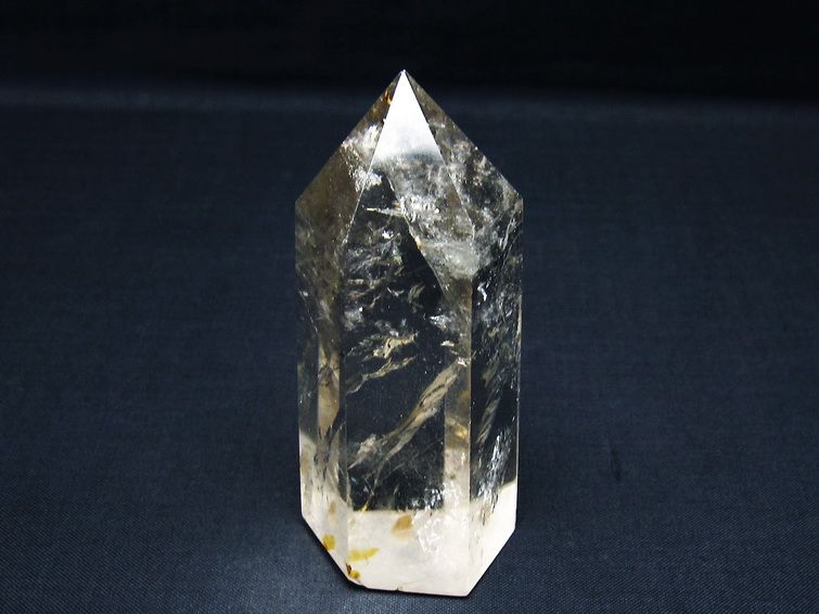 スモーキークォーツ 六角柱 煙水晶 ポイント 置物 一点物 142-10021