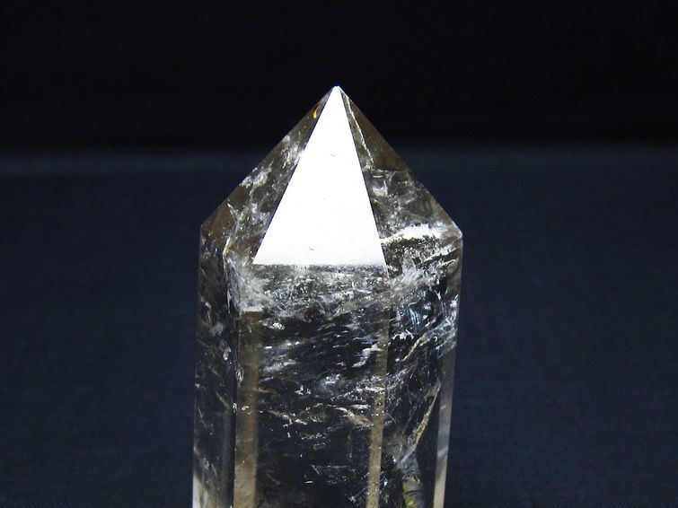 スモーキークォーツ 六角柱 煙水晶 ポイント 置物 一点物 142-10021