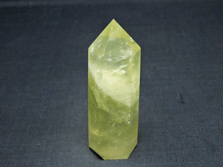 シトリンクォーツ 六角柱 シトリン ポイント 置物 一点物 142-10233