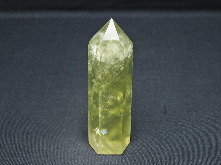 シトリンクォーツ 六角柱 シトリン ポイント 置物 一点物 142-10264