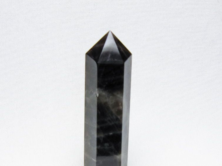 モリオン 六角柱 黒水晶 ポイント 置物 一点物 142-11208
