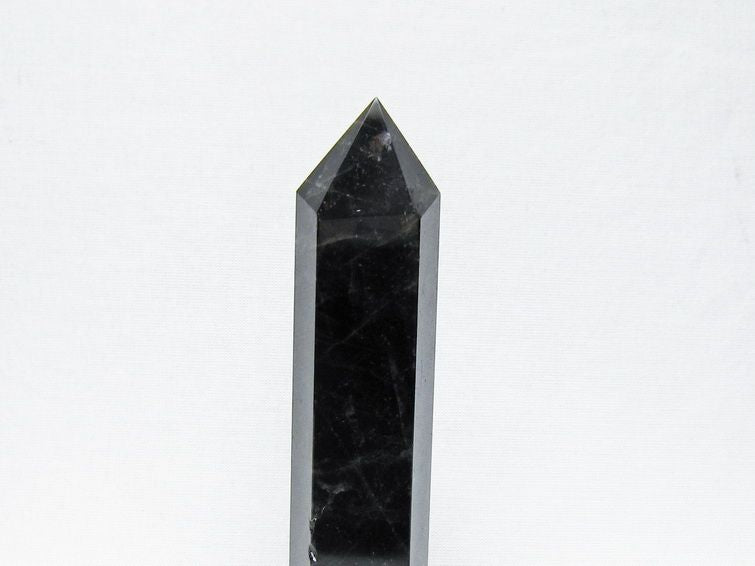 モリオン 六角柱 黒水晶 ポイント 置物 一点物 142-11223