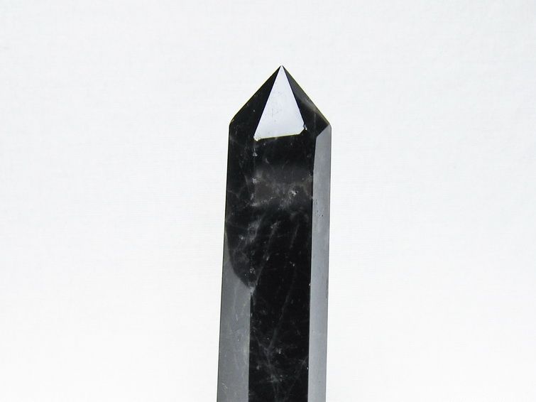 モリオン 六角柱 黒水晶 ポイント 置物 一点物 142-11227