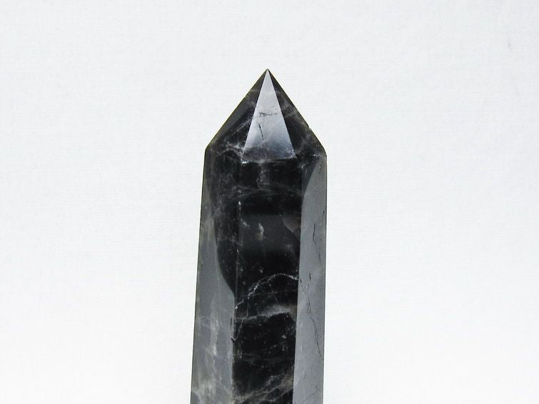 モリオン 六角柱 黒水晶 ポイント 置物 一点物 142-11229