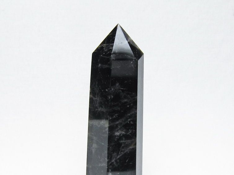モリオン 六角柱 黒水晶 ポイント 置物 一点物 142-11230