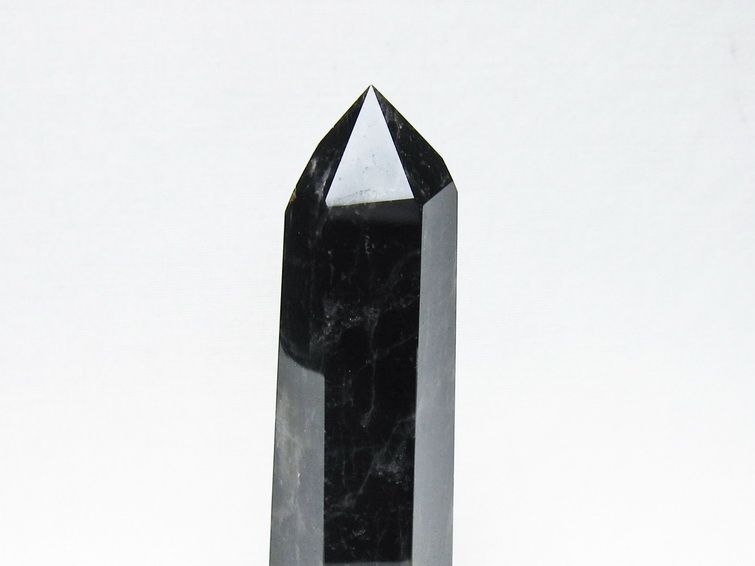 モリオン 六角柱 黒水晶 ポイント 置物 一点物 142-11233