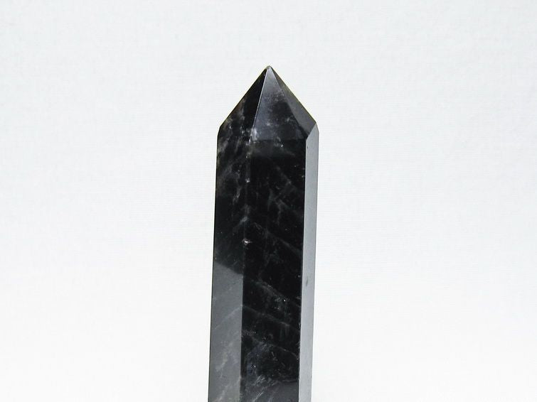 黒水晶 六角柱 モリオン ポイント 置物 一点物 142-11237