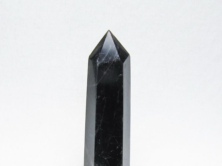 黒水晶 六角柱 モリオン ポイント 置物 一点物 142-11238