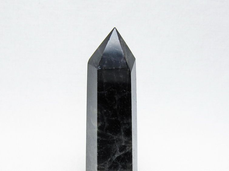 黒水晶 六角柱 モリオン ポイント 置物 一点物 142-11245
