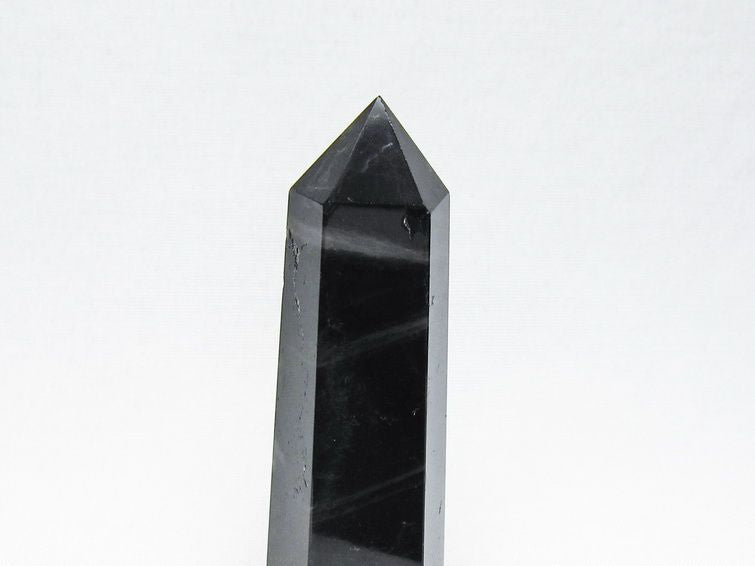 黒水晶 六角柱 モリオン ポイント 置物 一点物 142-11255