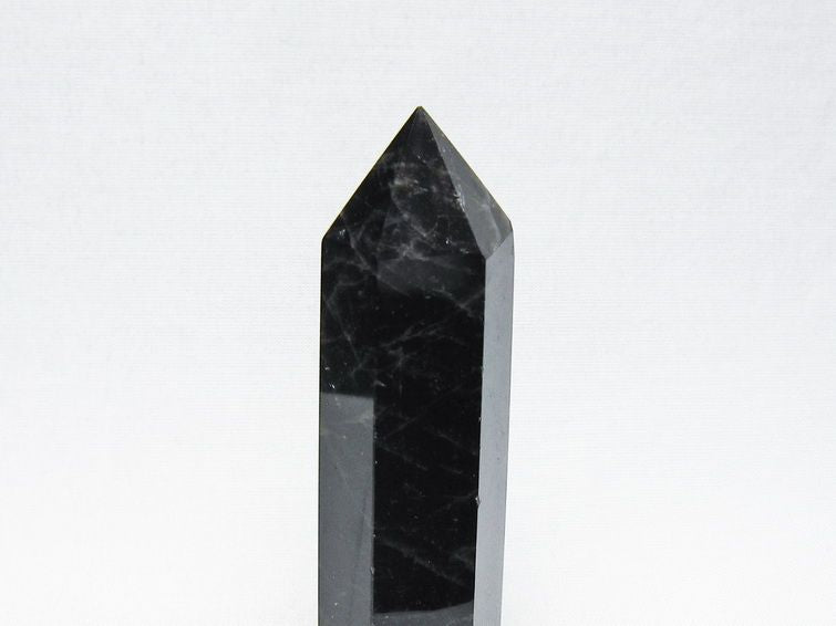 黒水晶 六角柱 モリオン ポイント 置物 一点物 142-11256