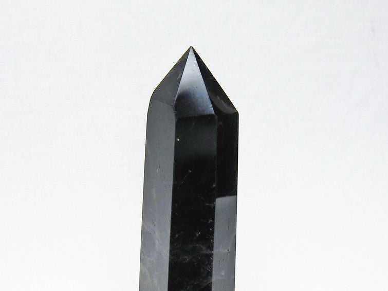 黒水晶 六角柱 モリオン ポイント 置物 一点物 142-11261