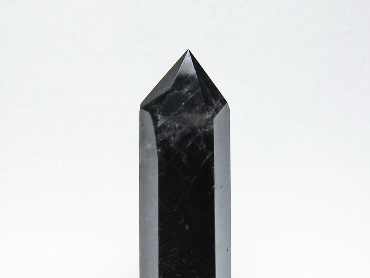 黒水晶 六角柱 モリオン ポイント 置物 一点物 142-11266