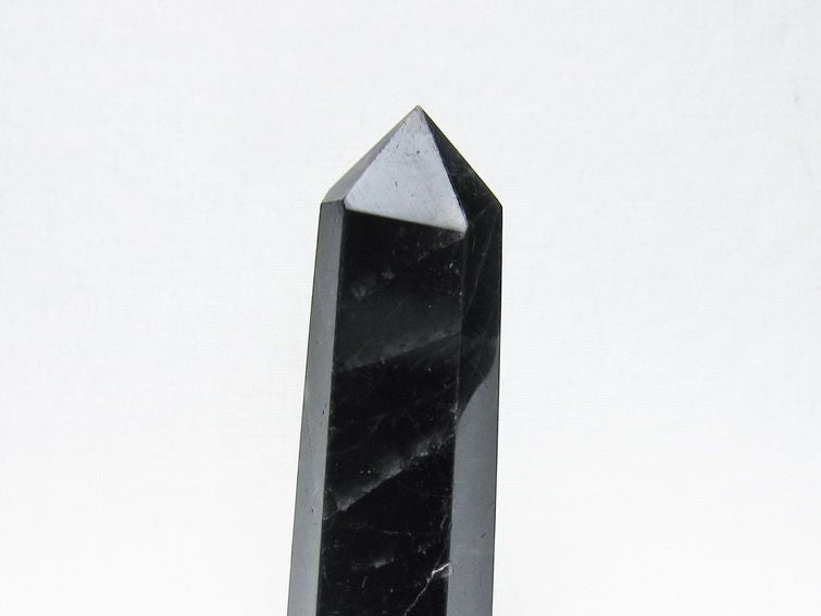 モリオン ポイント 黒水晶 六角柱 置物 一点物 142-11269