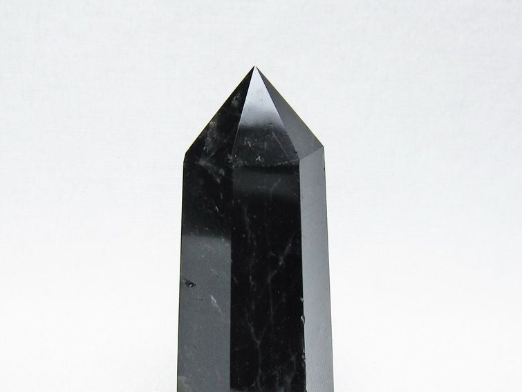 モリオン ポイント 黒水晶 六角柱 置物 一点物 142-11280